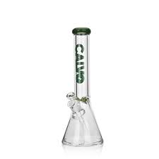 BONG BEAKER 35CM 9MM PREMIUM GREEN CALVO GLASS