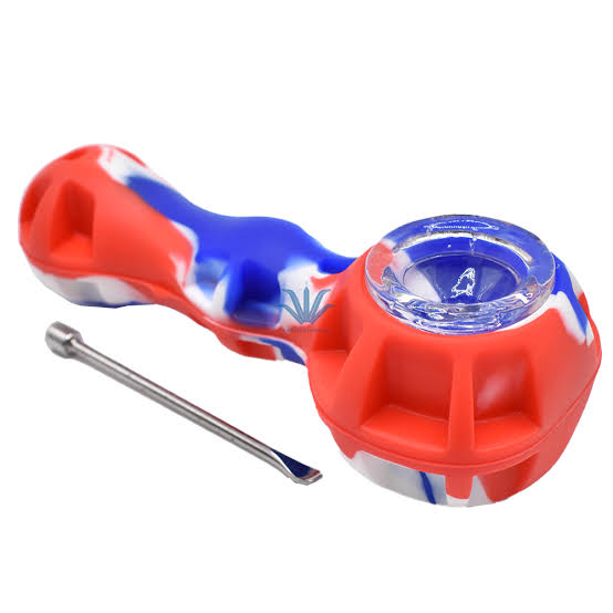 pipa silicona con vidrio